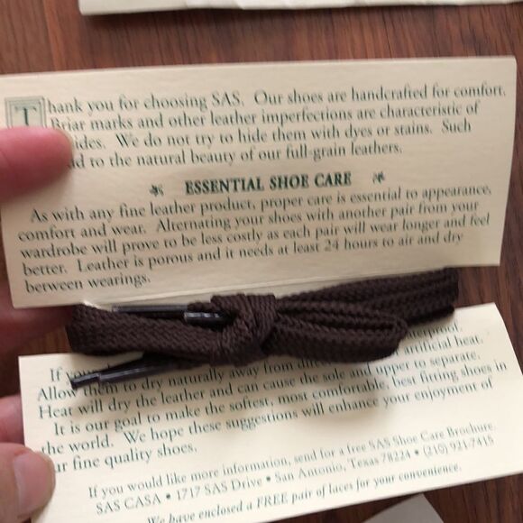 New SAS genuine leather hand crafted brown comfort shoes 11 WW - Picture 8 of 10